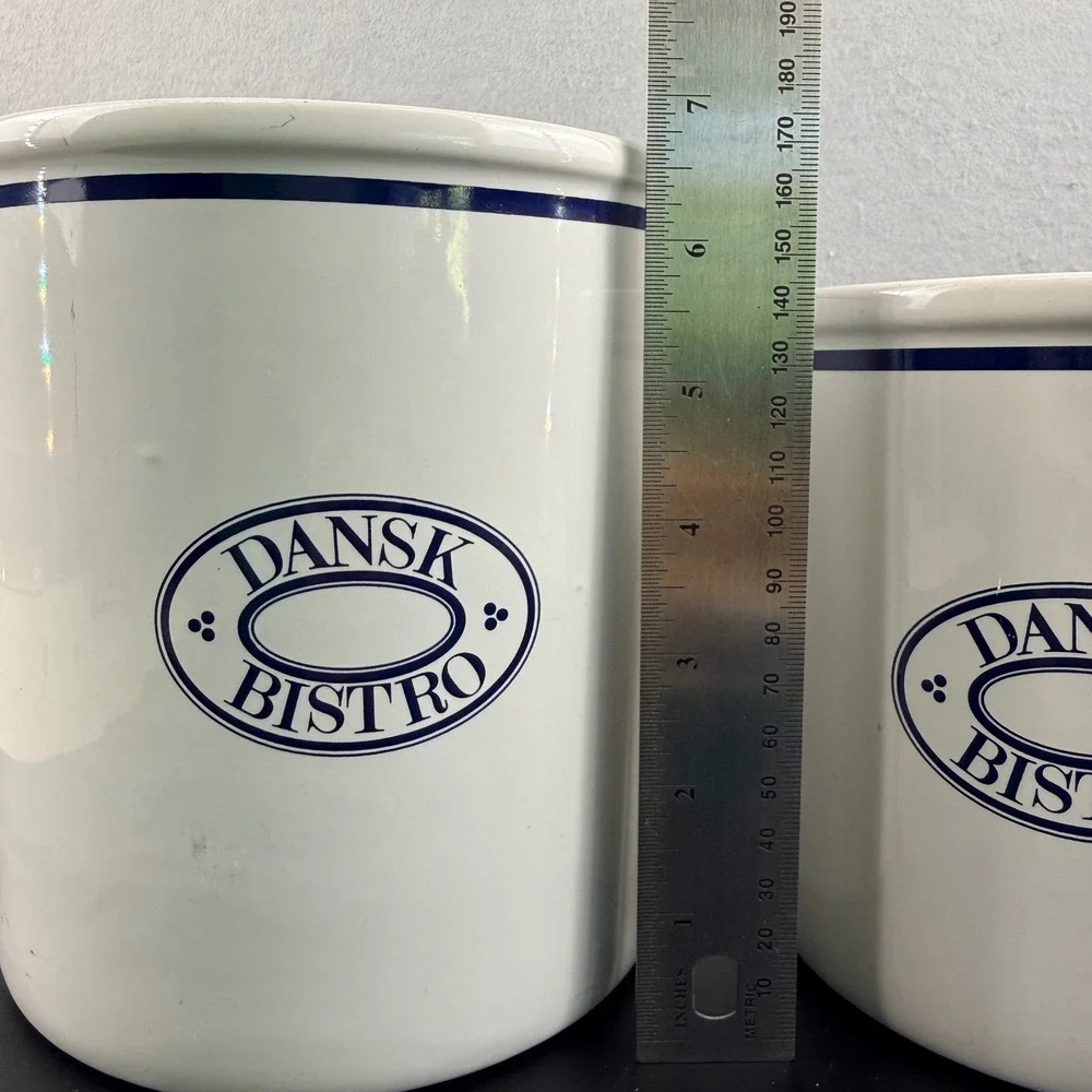 Dansk‎ Bistro Black Canister Bases Set of 2 6.75